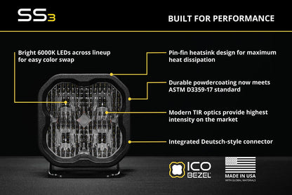 Diode Dynamics SS3 Yellow LED Pod (Pair)