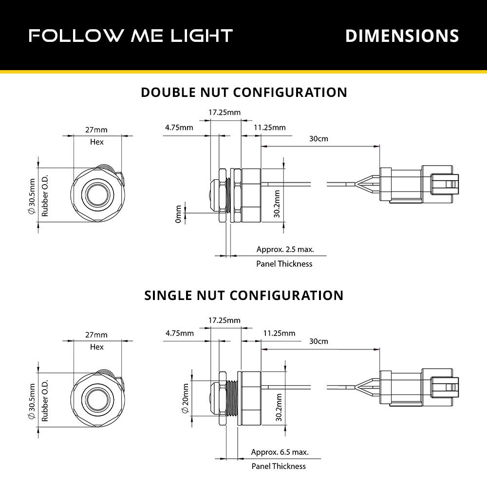 Diode Dynamic Infrared Follow Me Light - Pair