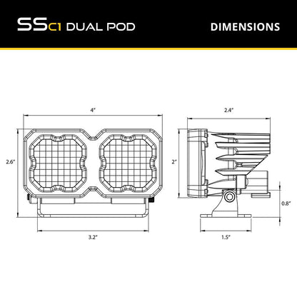Diode Dynamics SSC1 Dual Infrared/White LED Pod